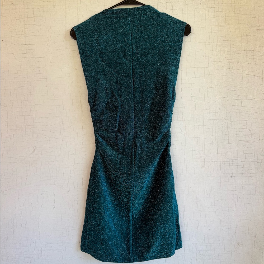 Blue sparkle reformation bodycon mini dress s